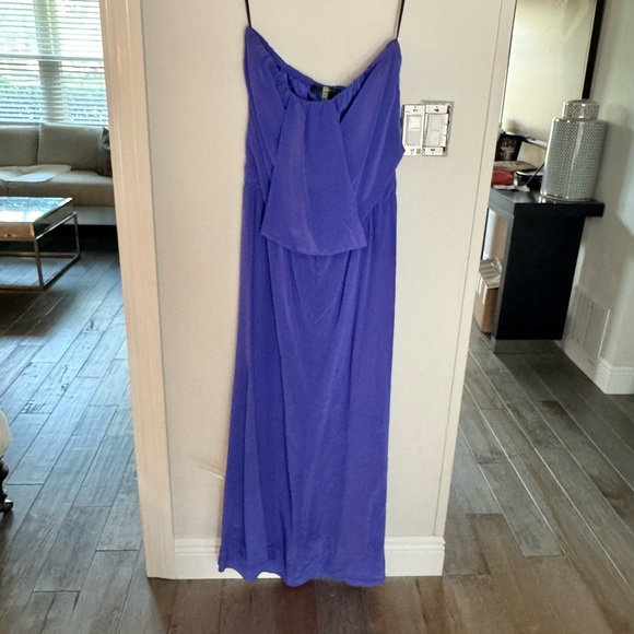 Jay Godfrey Silk strapless deep purple / blue gown, 4 - Picture 1 of 5
